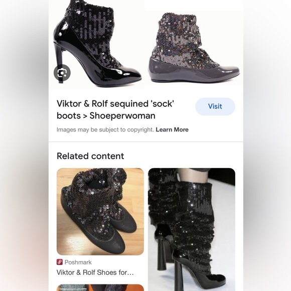 viktor and rolf sequin boots ballet flats. Rubber boots - Picture 8 of 10